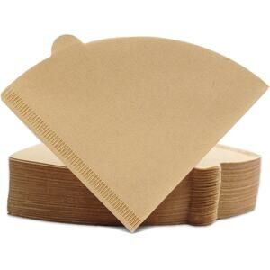 V01 Natural Unbleached Coffee Filters – V-Shaped Cone for Pour Over – 100 Count